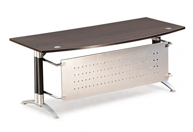 Executive D-shaped Table with Modesty Panel & Iris Leg