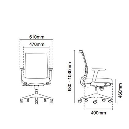 Executive low back chair