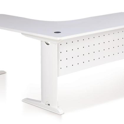 L-shaped Table with Modesty Panel & Laven Leg